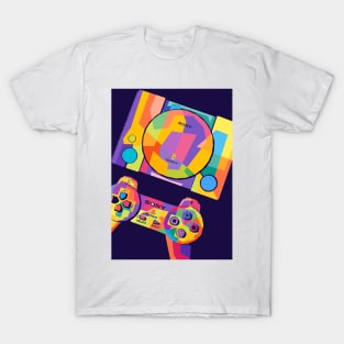Playstation 1 Wpap Pop Art T-Shirt